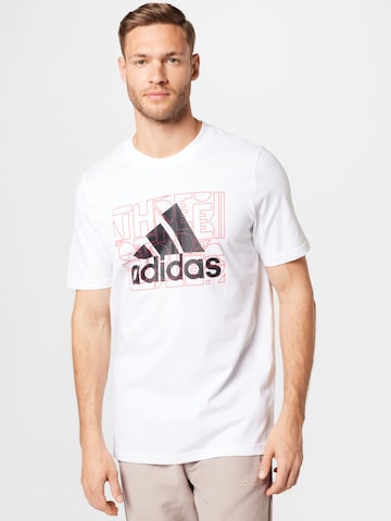 ADIDAS SPORTSWEARTehnička sportska majica 'E-Game' - bijela boja: prednji dio