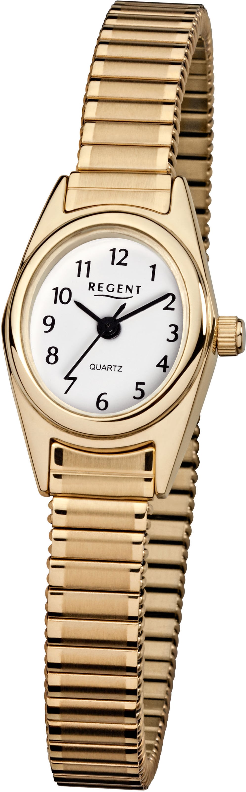 REGENT Analoguhr in Gold: Vorderseite