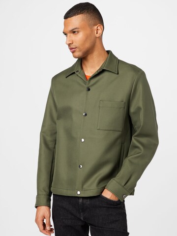 BOSS Black Between-Season Jacket 'Carper' in Green: front