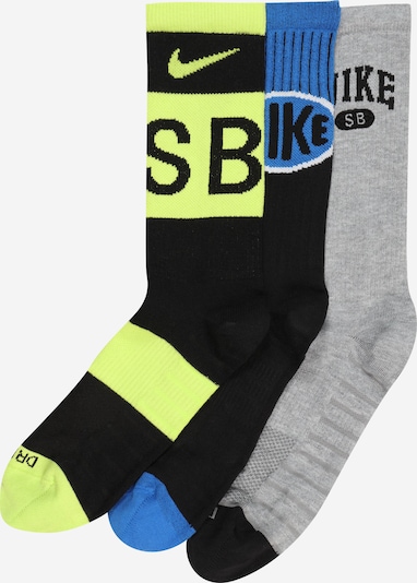 Nike SB Къси чорапи в синьо / жълто / сиво / черно / бяло, Преглед на продукта