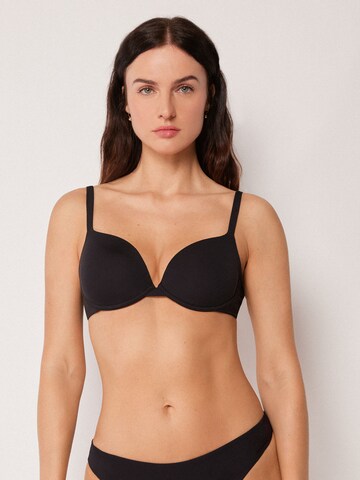 CALZEDONIA Push-up Bikini Top 'Premium Fit' in Black: front
