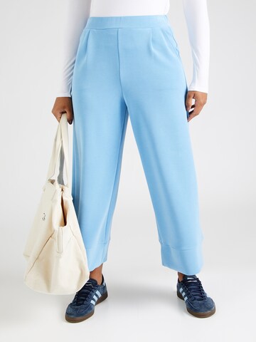 Rich & Royal Široke hlačnice Hlače z naborki | modra barva