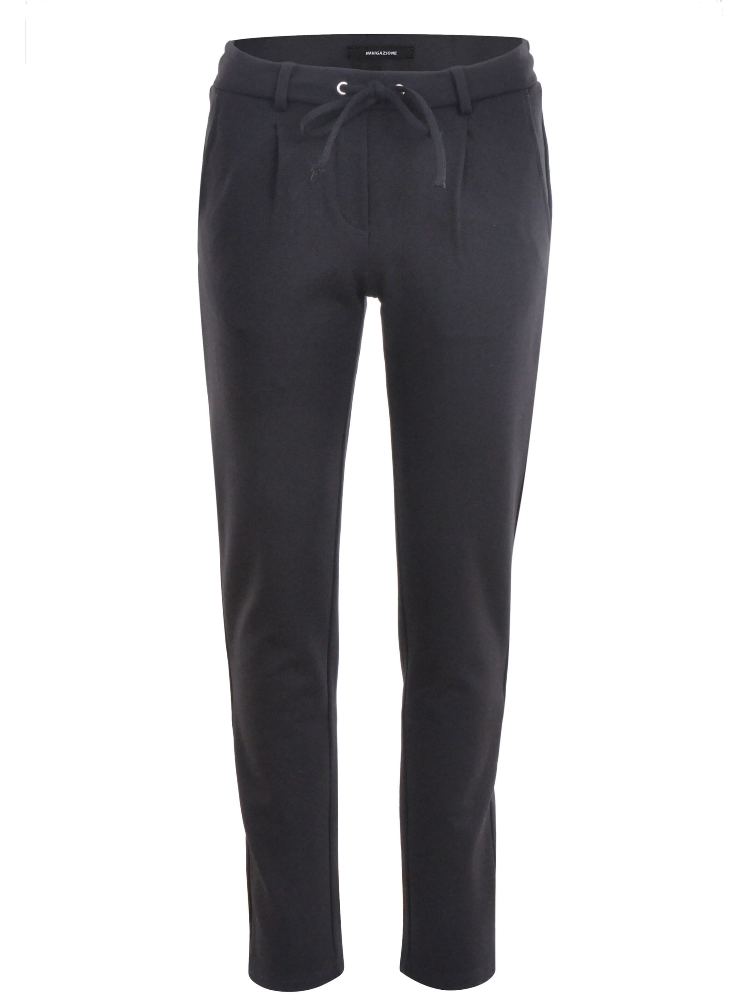 Navigazione Slimfit Hose 'Punto di Roma' in Schwarz: Vorderseite