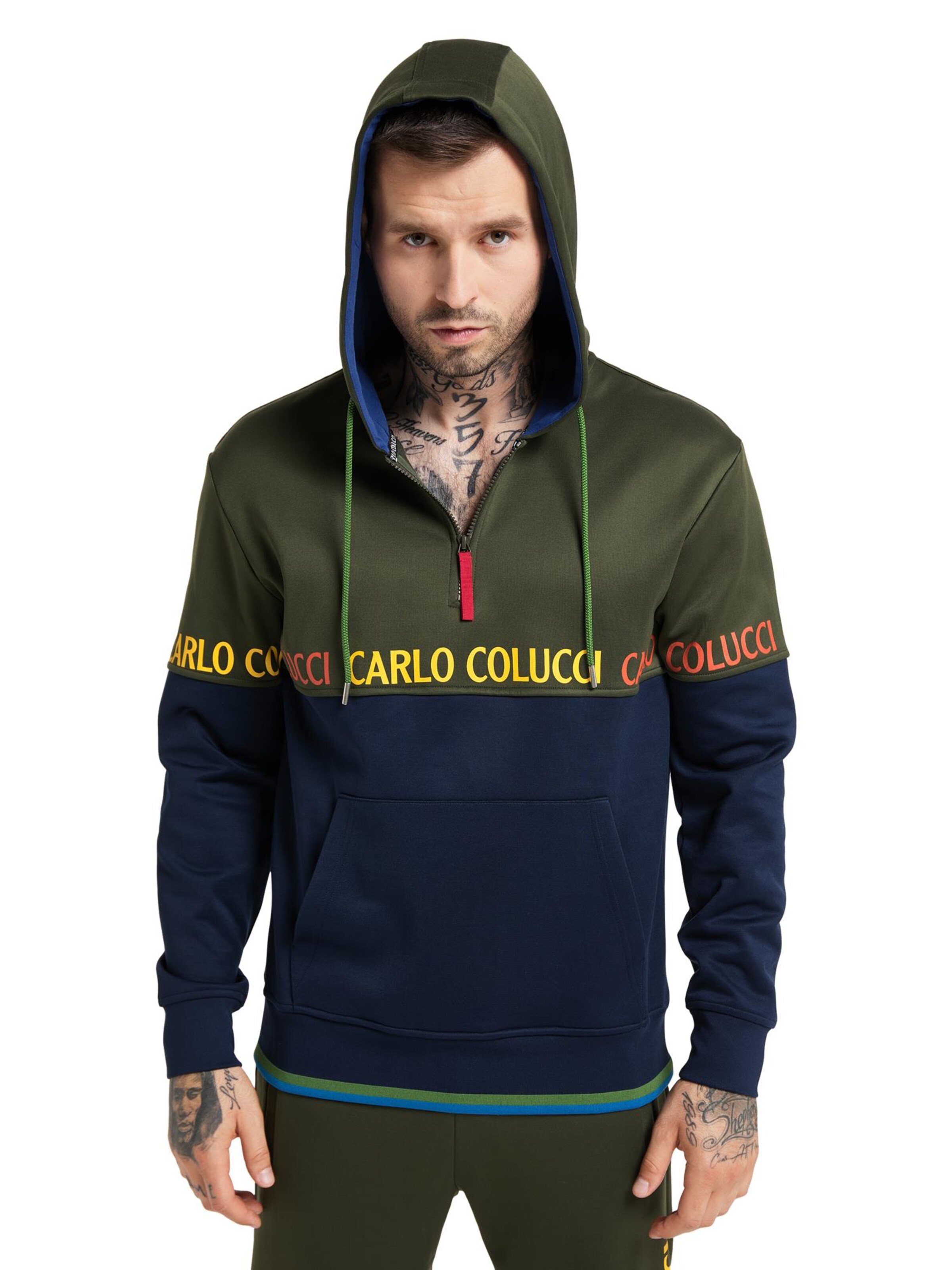 Carlo Colucci Sweatshirt 'Carrari' in Gemengde kleuren: voorkant