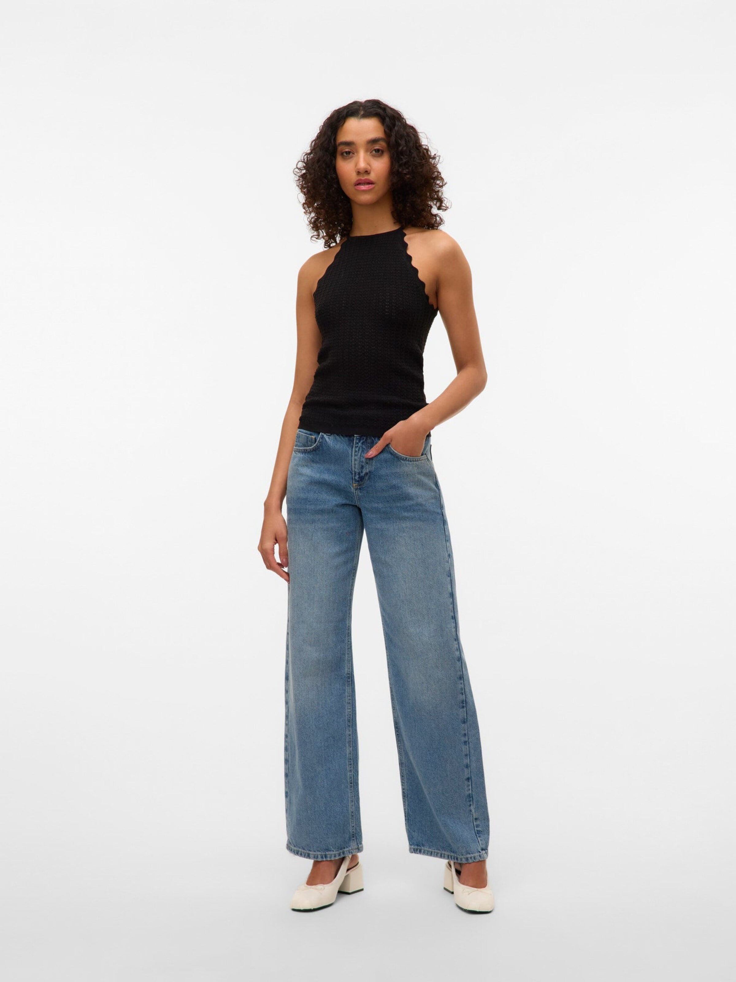 VERO MODA Top '10326562' in Zwart