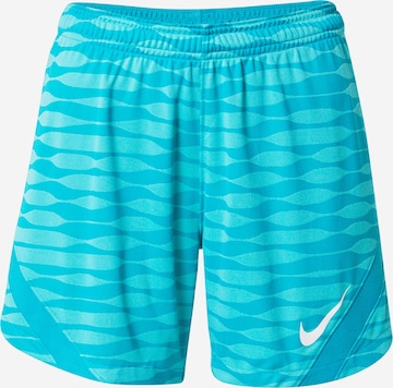 NIKE Workout Pants in Blue: front