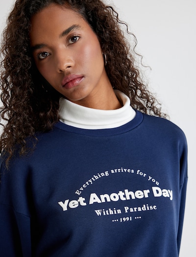 Koton Sweatshirt in Navy / White, Item view