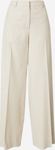 Calvin Klein - regular Pantalón de pinzas en beige: frente