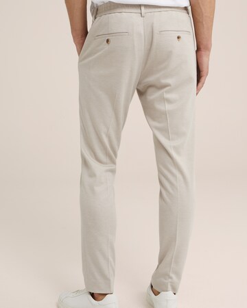 Coupe slim Pantalon à plis WE Fashion en beige