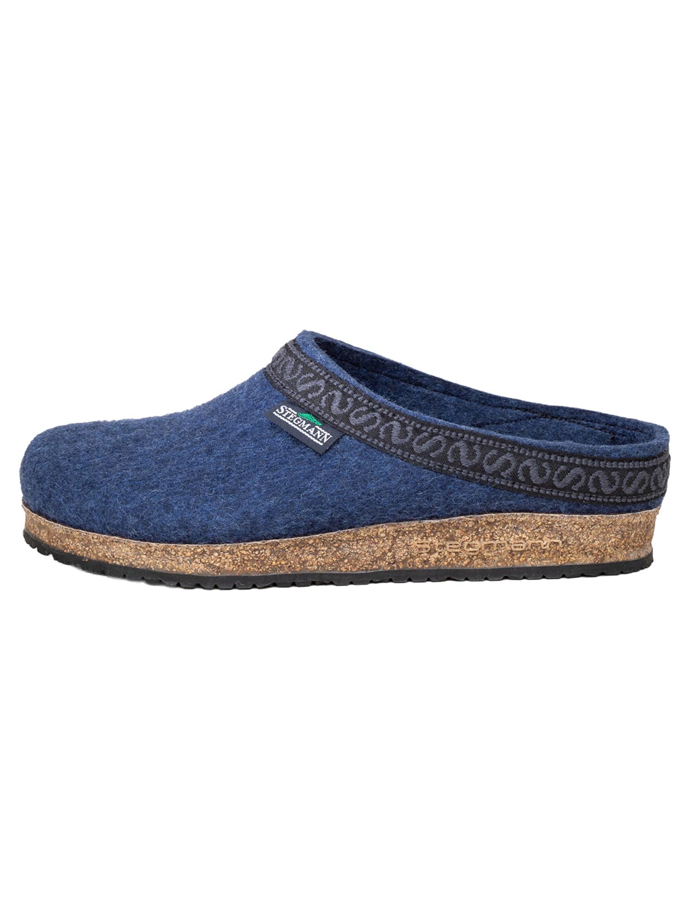 Stegmann Clogs 'Filz' in Blue: front