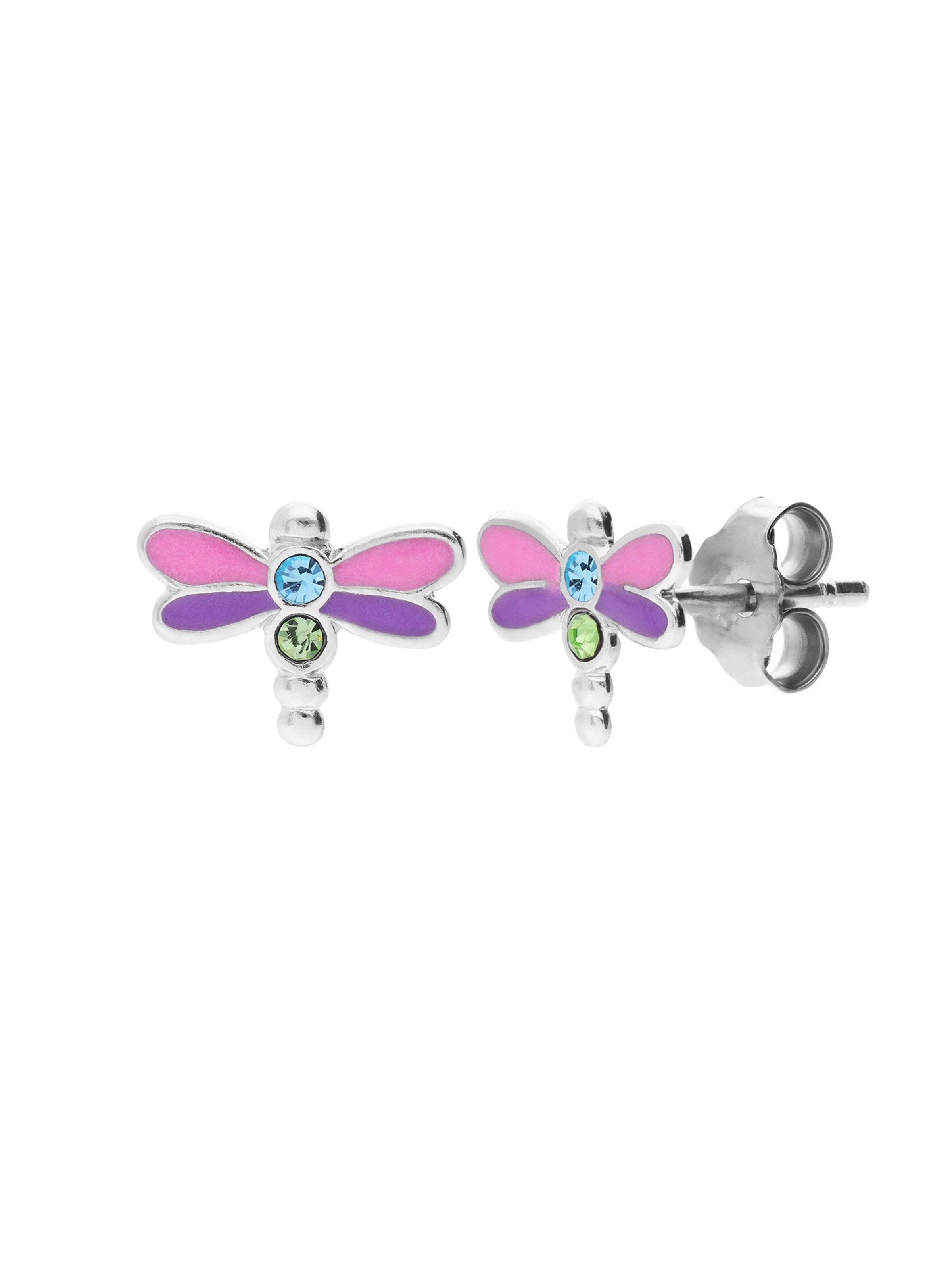 Boucles d'oreilles Lucardi en argent : devant