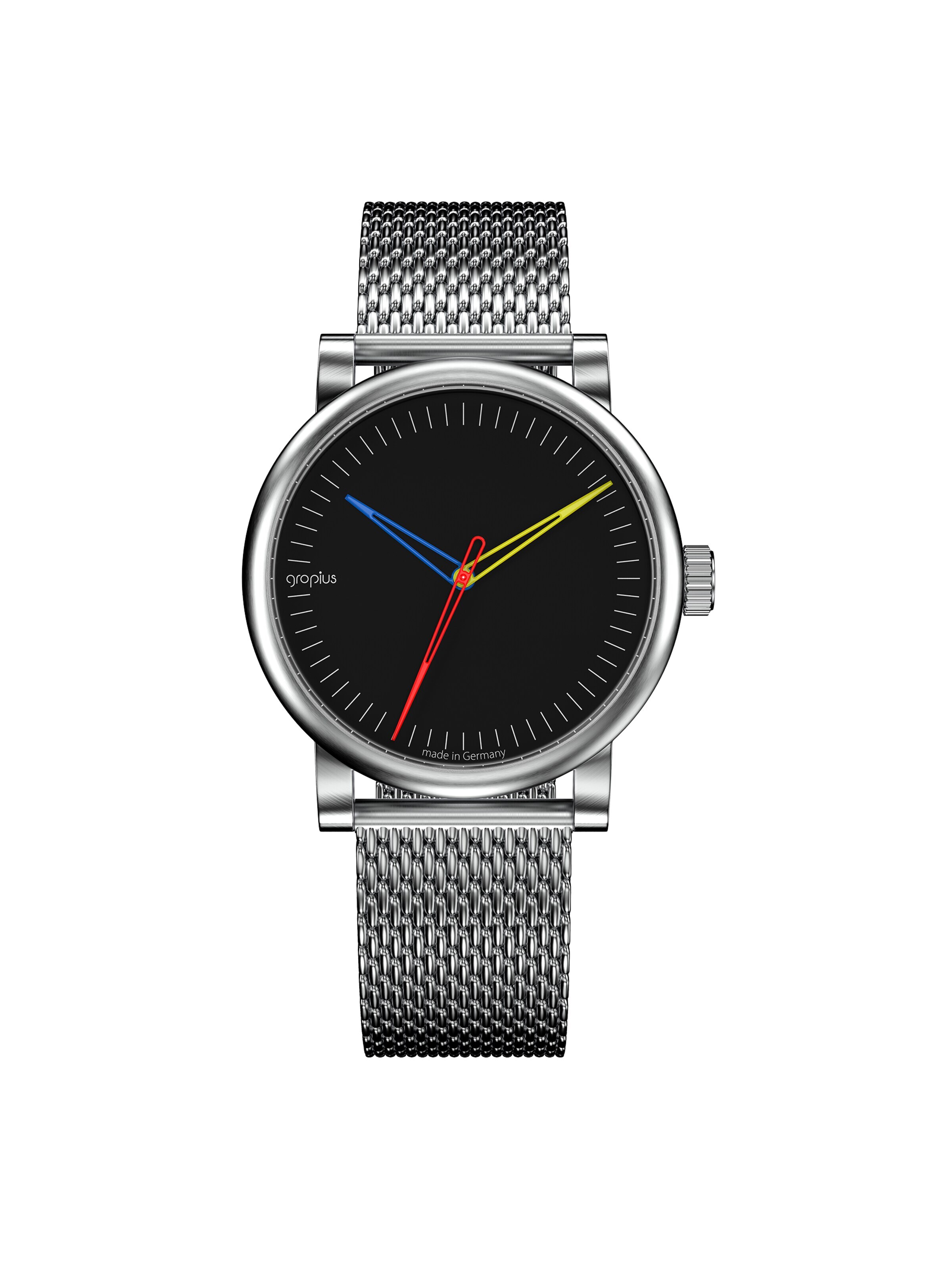WALTER GROPIUS Analog Watch 'ATRIUM' in Silver: front