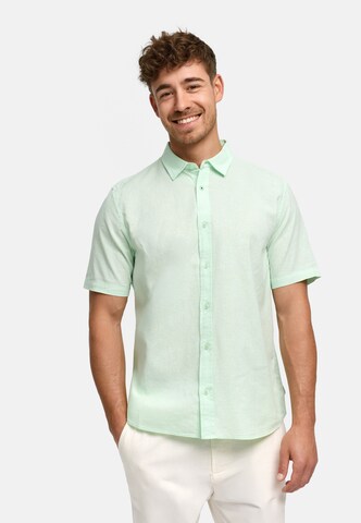 INDICODE JEANS Comfort Fit Hemd 'Ceppo' in Grün: Vorderseite
