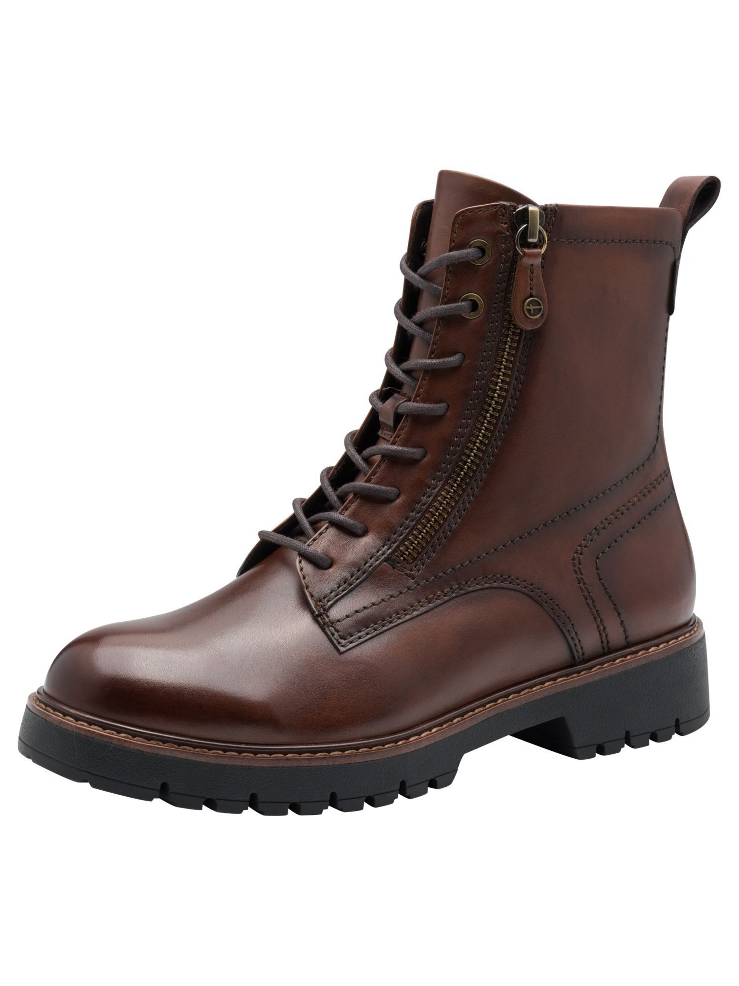 Tamaris Schnürstiefelette in Braun: Vorderseite