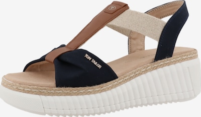 TOM TAILOR Sandály ve velikosti 36 - písková / námořnická modř / karamelová, Produkt