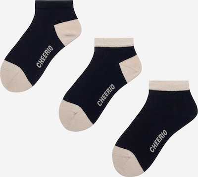 CHEERIO* Sokken 'Easygoer' in de kleur Navy / Taupe, Productweergave