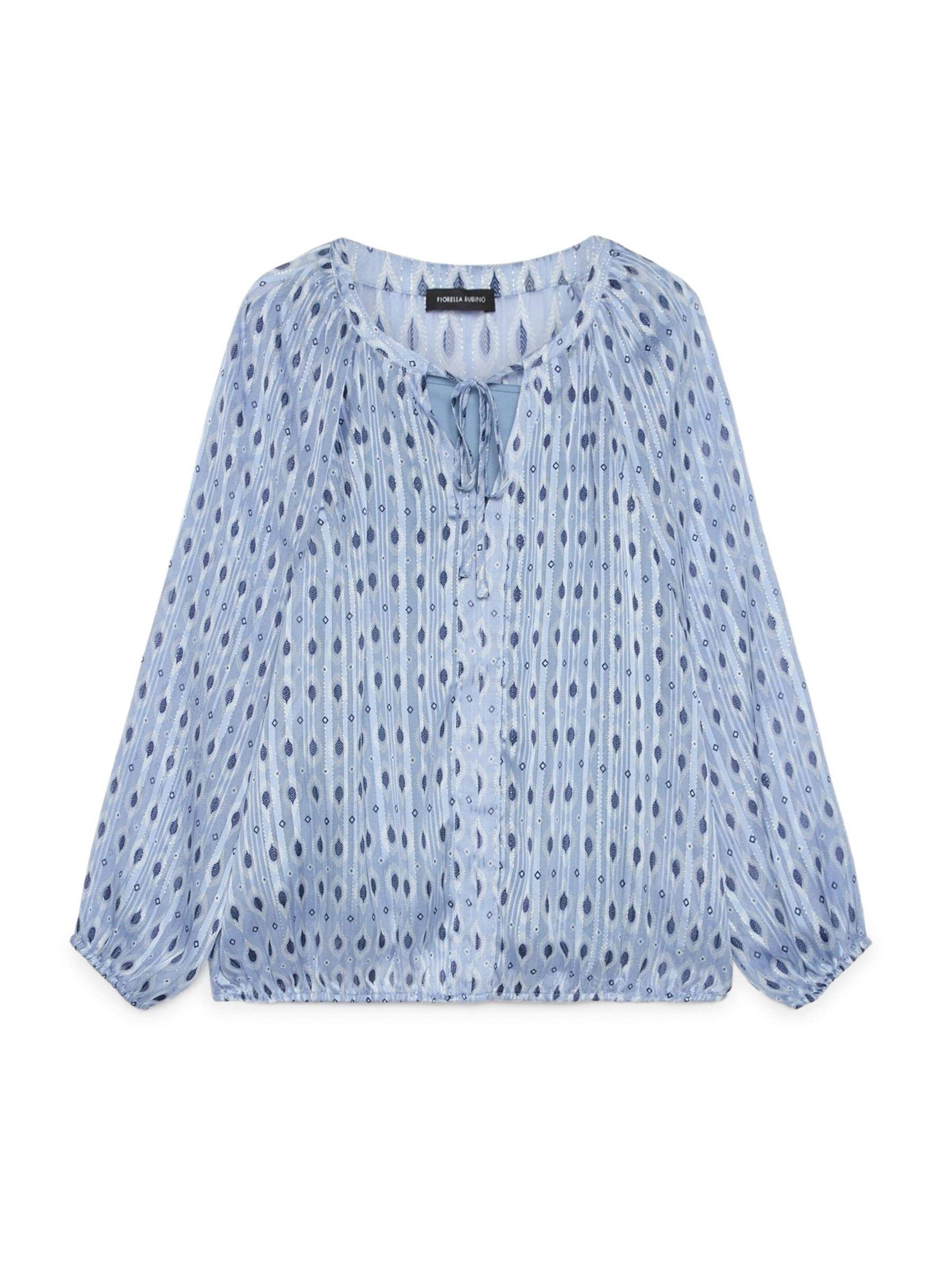 Camicia da donna di Fiorella Rubino in blu: frontale