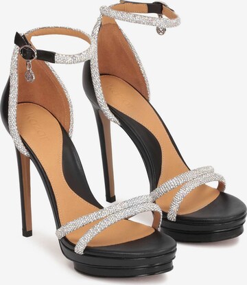 Kazar Strap Sandals in Black: front