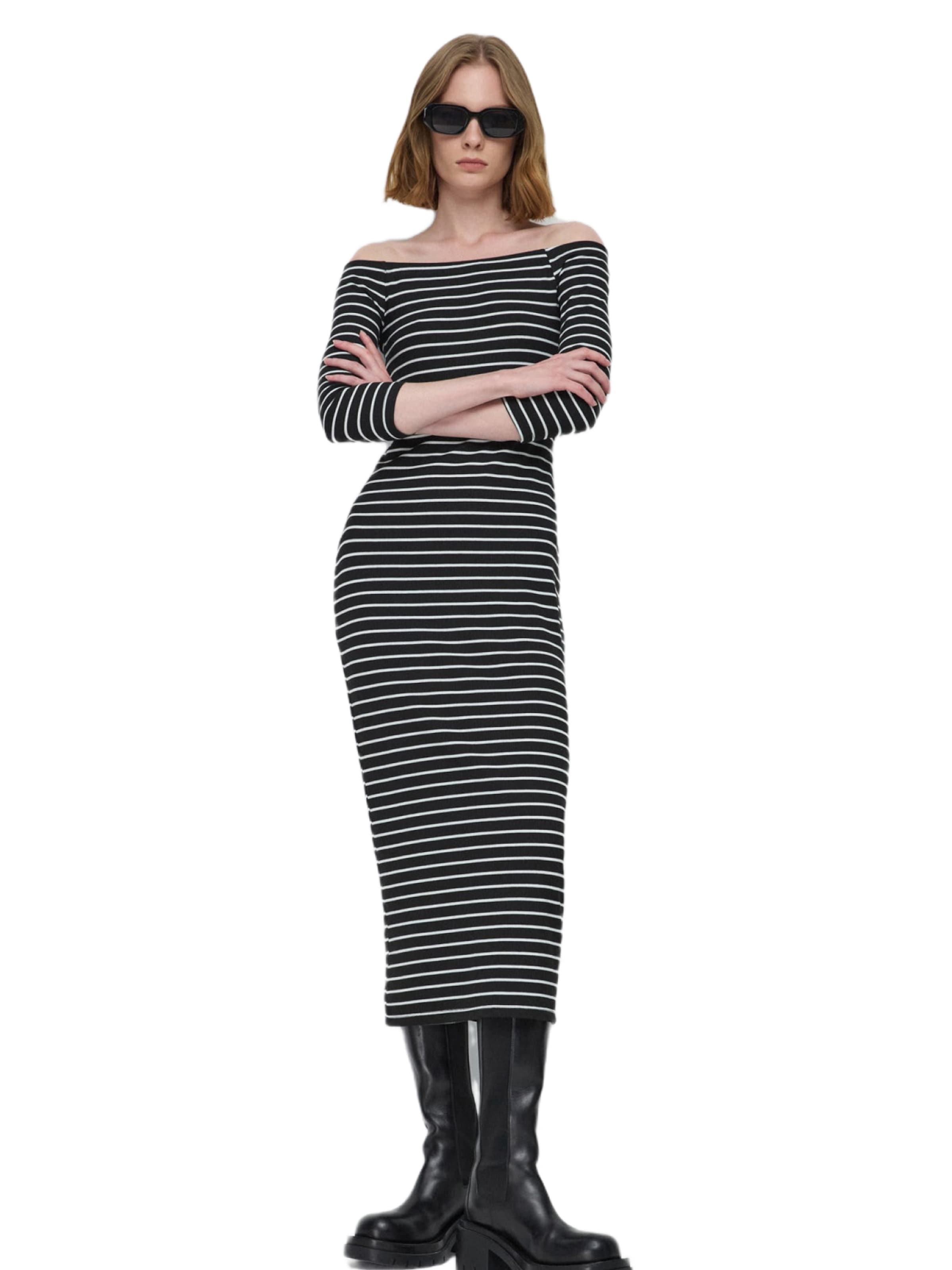 No Matter What Kleid in Schwarz: Vorderseite