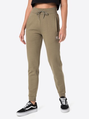 ADIDAS ORIGINALS Tapered Trousers in Green: front