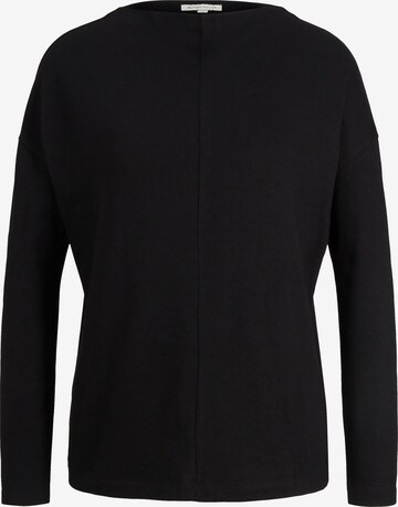 TOM TAILOR Shirt in Black: front