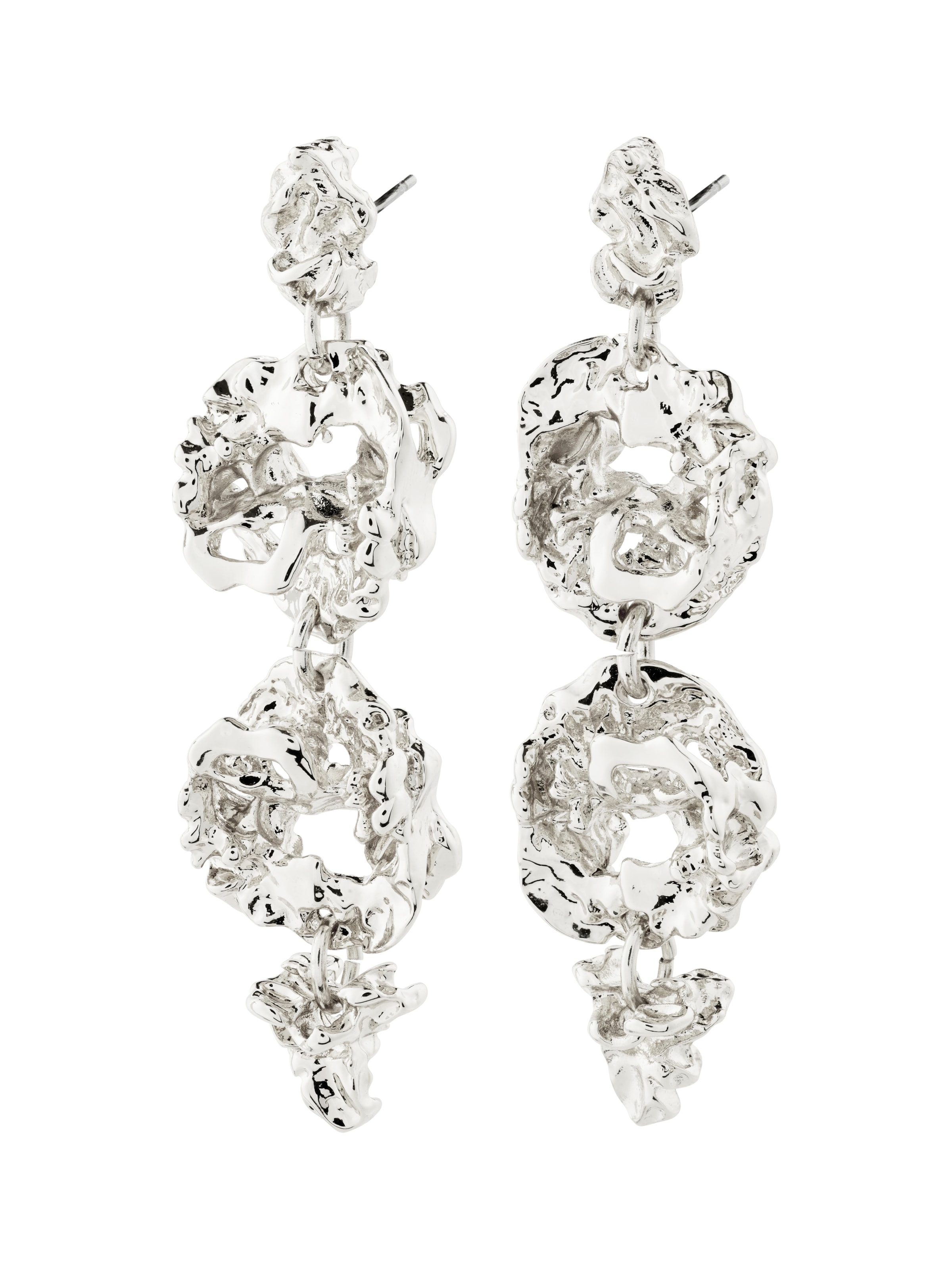 Pilgrim Ohrringe 'Act' in Silber: Vorderseite