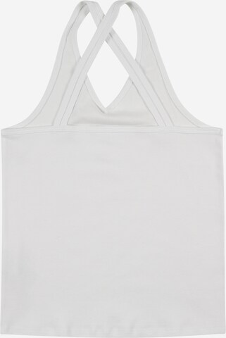 Top de la Abercrombie & Fitch pe alb