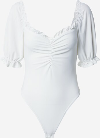 In The Style - Body de blusa 'DANI' en blanco: frente