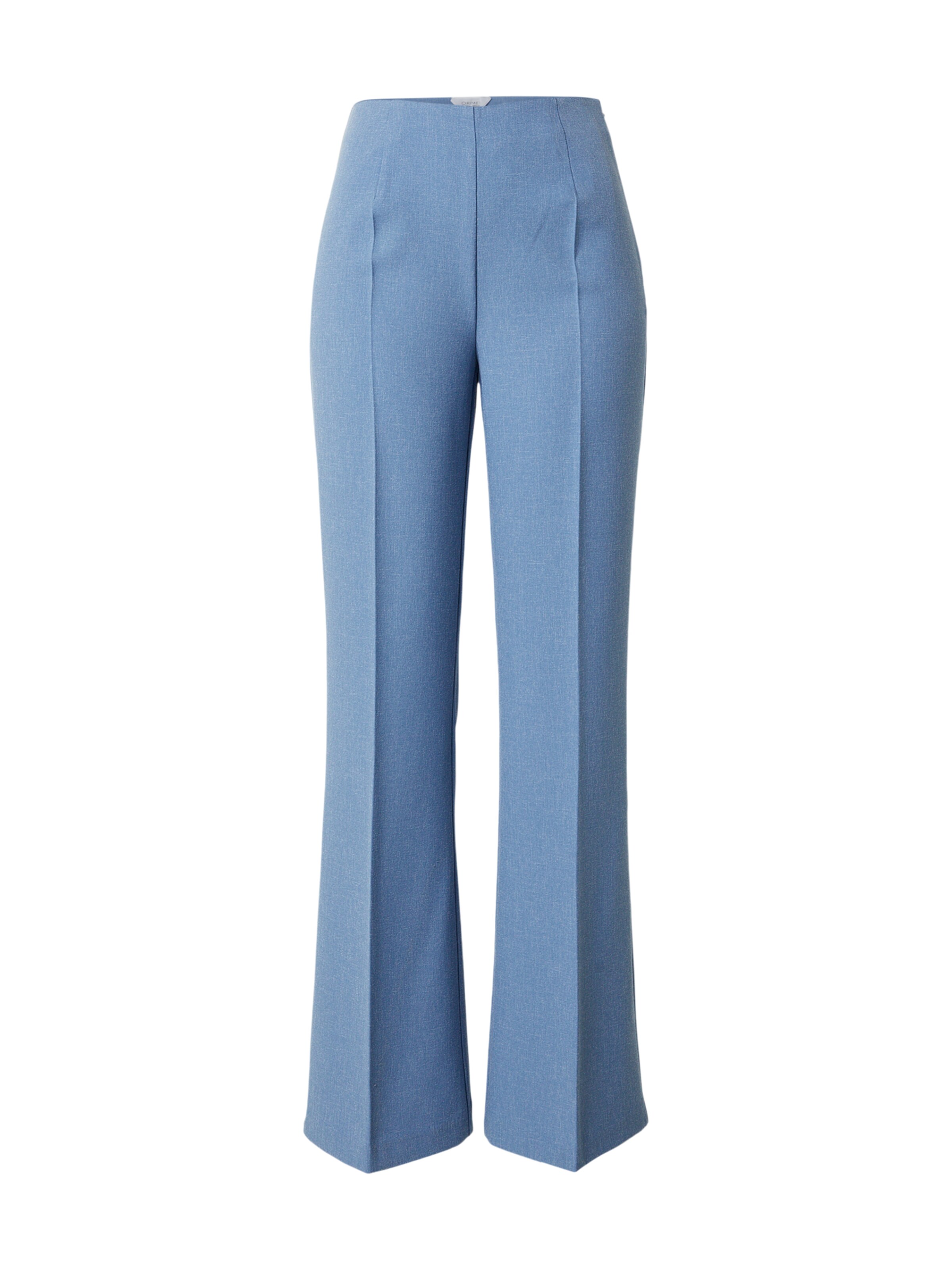 ORIMEI by Victoria Swarovski Flared Trousers with creases in Blue: front