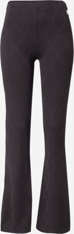 HUGO Rozkloszowany krój Spodnie 'Nalentine' w kolorze czarny: przód