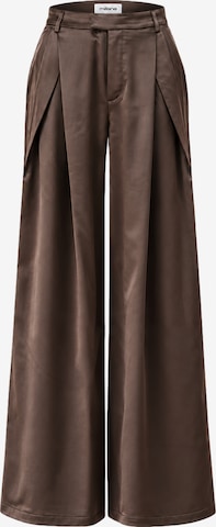 Wide Leg Pantalon millane en marron : devant