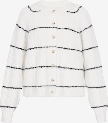 usha BLUE LABEL Gebreid vest in Wit: voorkant