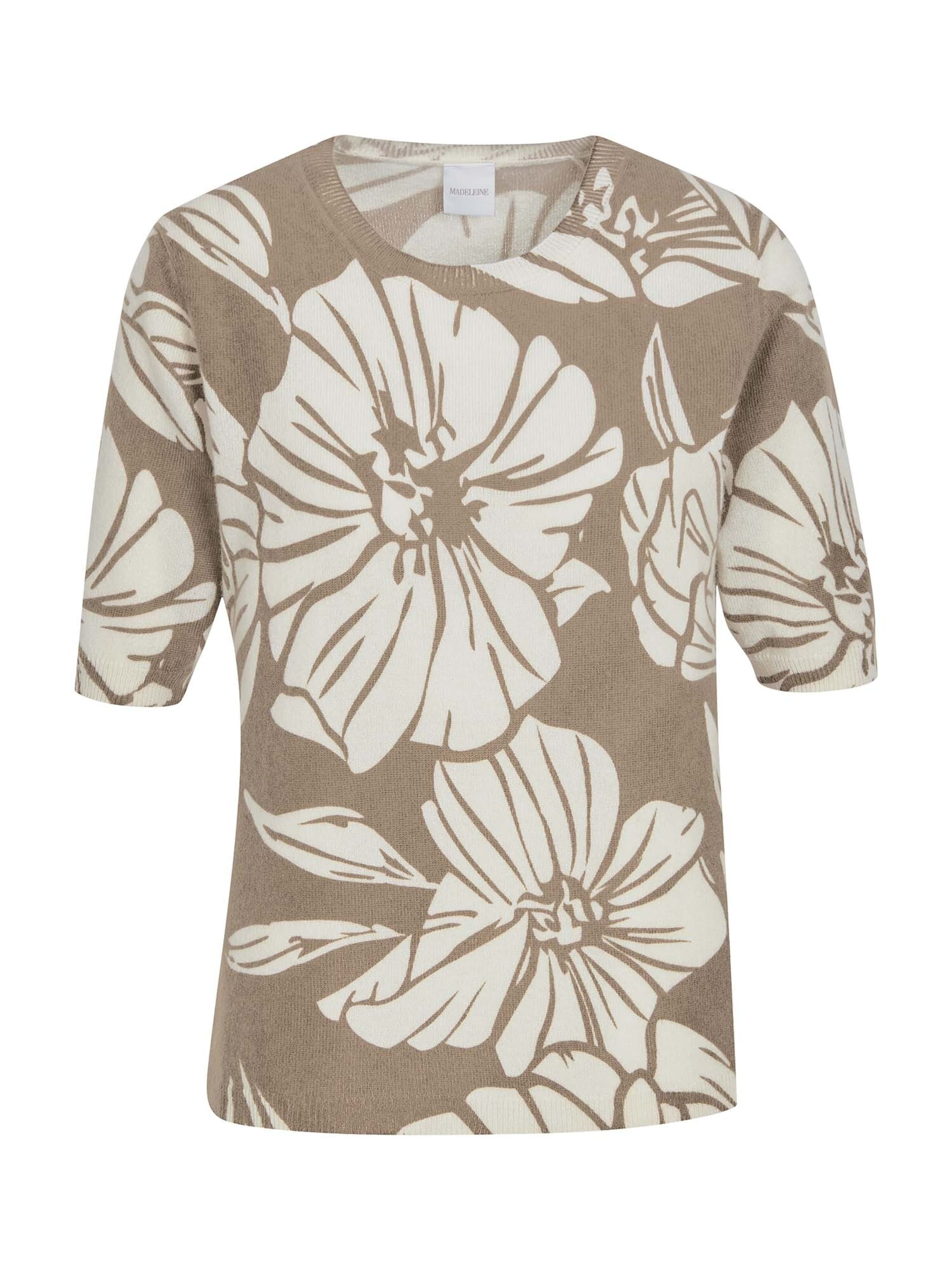 MADELEINE Sweater in Dark beige / Wool white, Item view