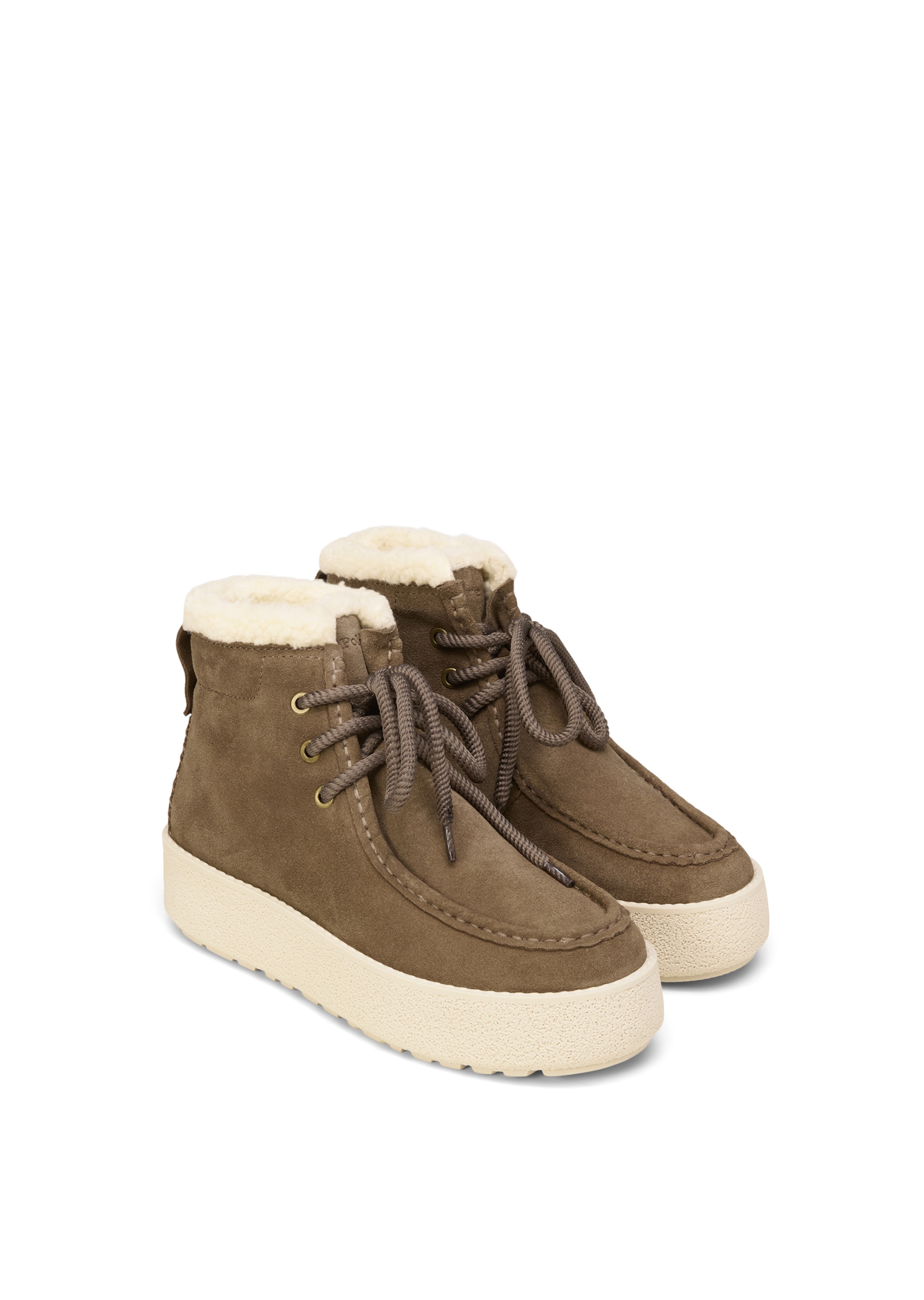 Marc O'Polo Schnürstiefelette 'Pia' in Braun