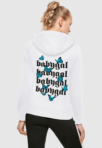 Mister Tee Sweatshirt 'Babygal' in Weiß: Vorderseite