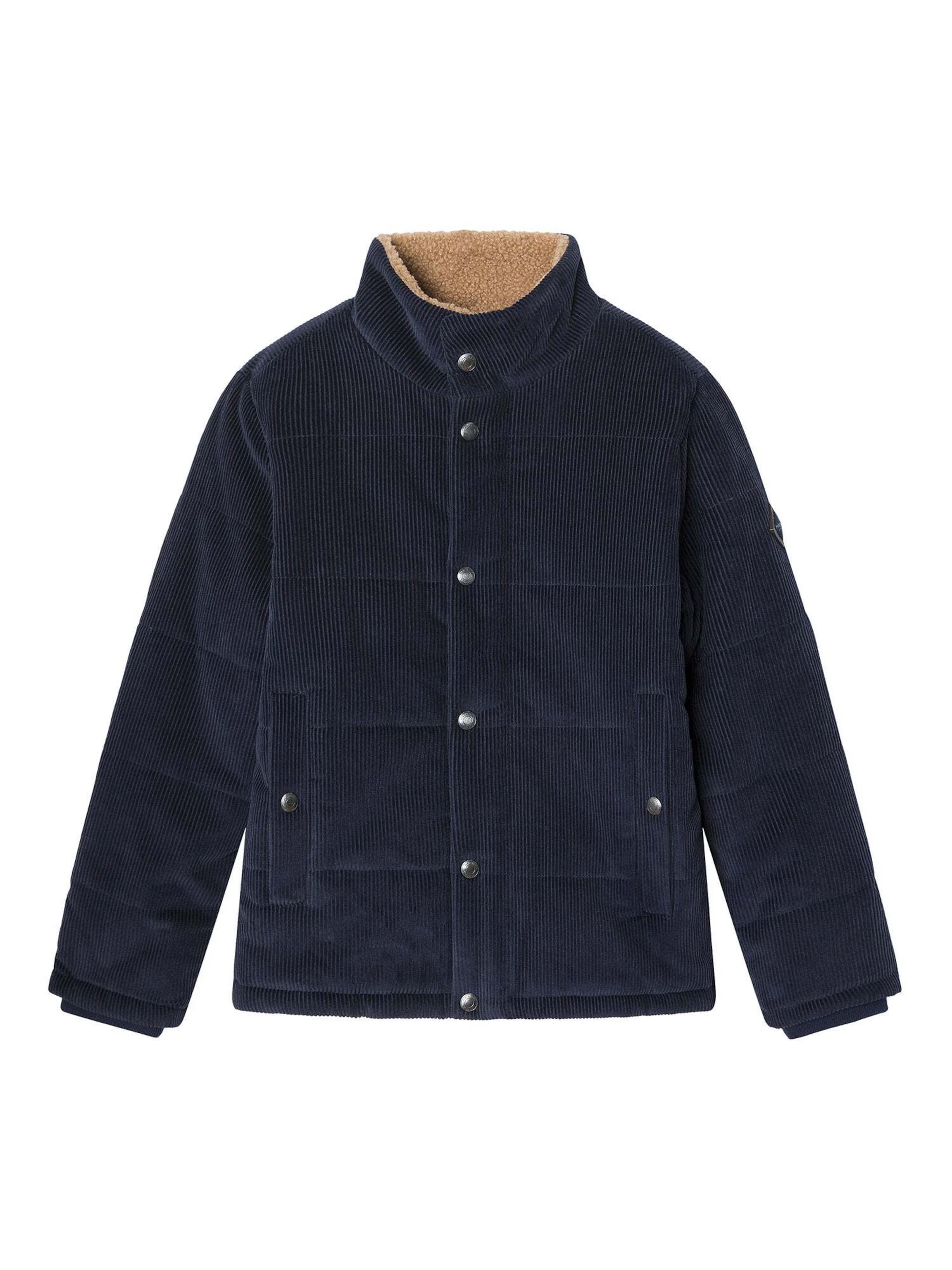 Hackett London Winterjas 'CORDUROY PUFFA' in Blauw: voorkant