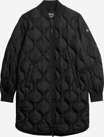 Superdry Between-Seasons Coat in Black: front