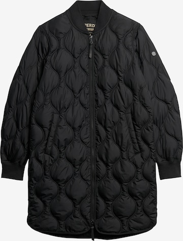 Superdry Between-Seasons Coat in Black: front