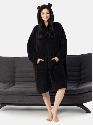 LEAFLETIC Oversized dress 'Leafletic Women’s Oversize Hoodie' in Black