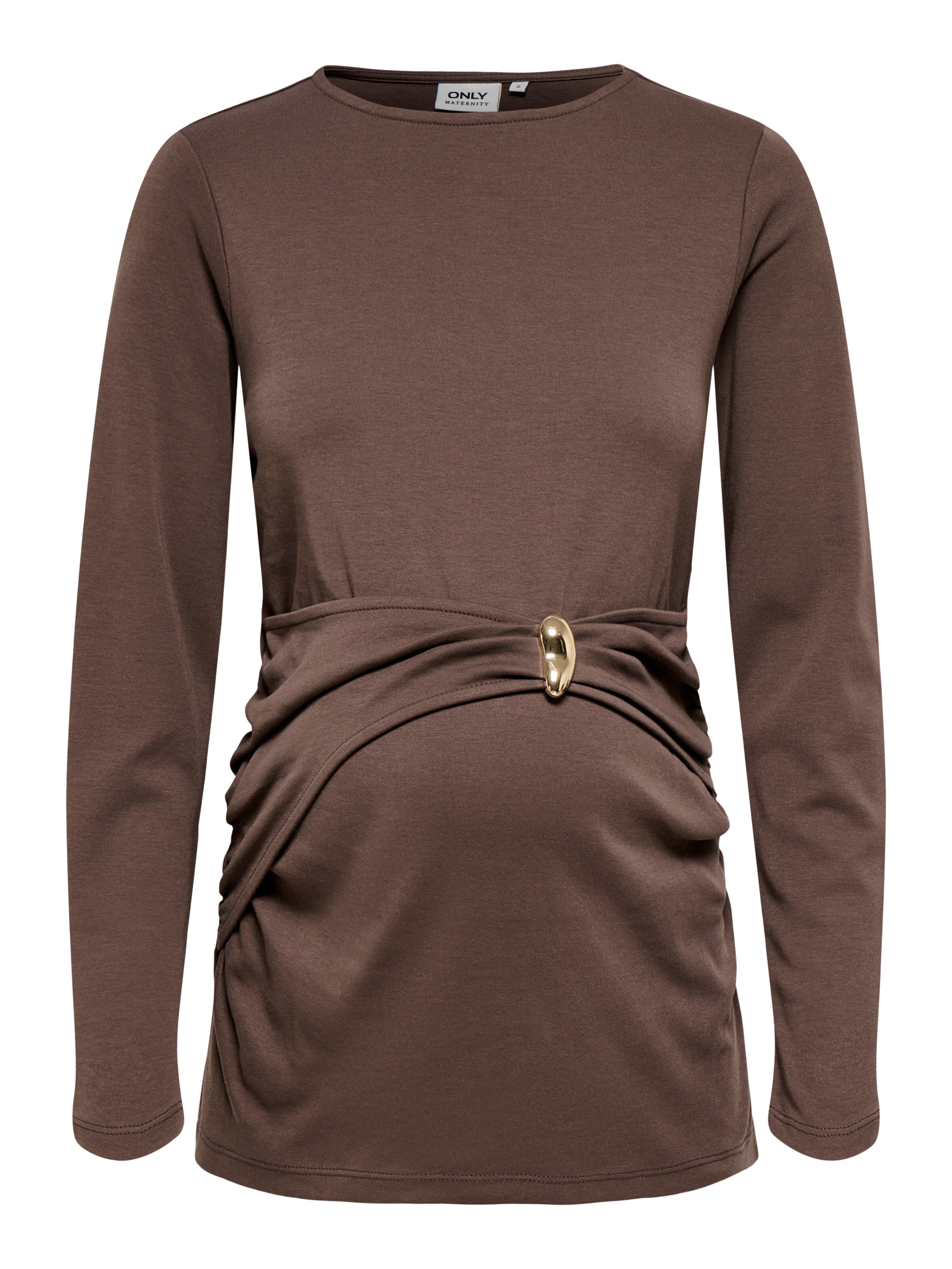Only Maternity Shirt 'OLMEVALYN' in S in de kleur Donkerbruin, Productweergave