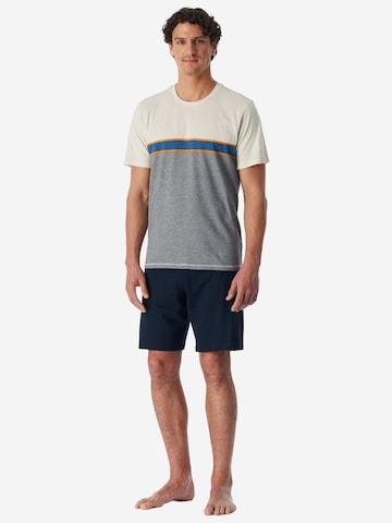 Pyjama court ' Nightwear Shorty ' uncover by SCHIESSER en bleu