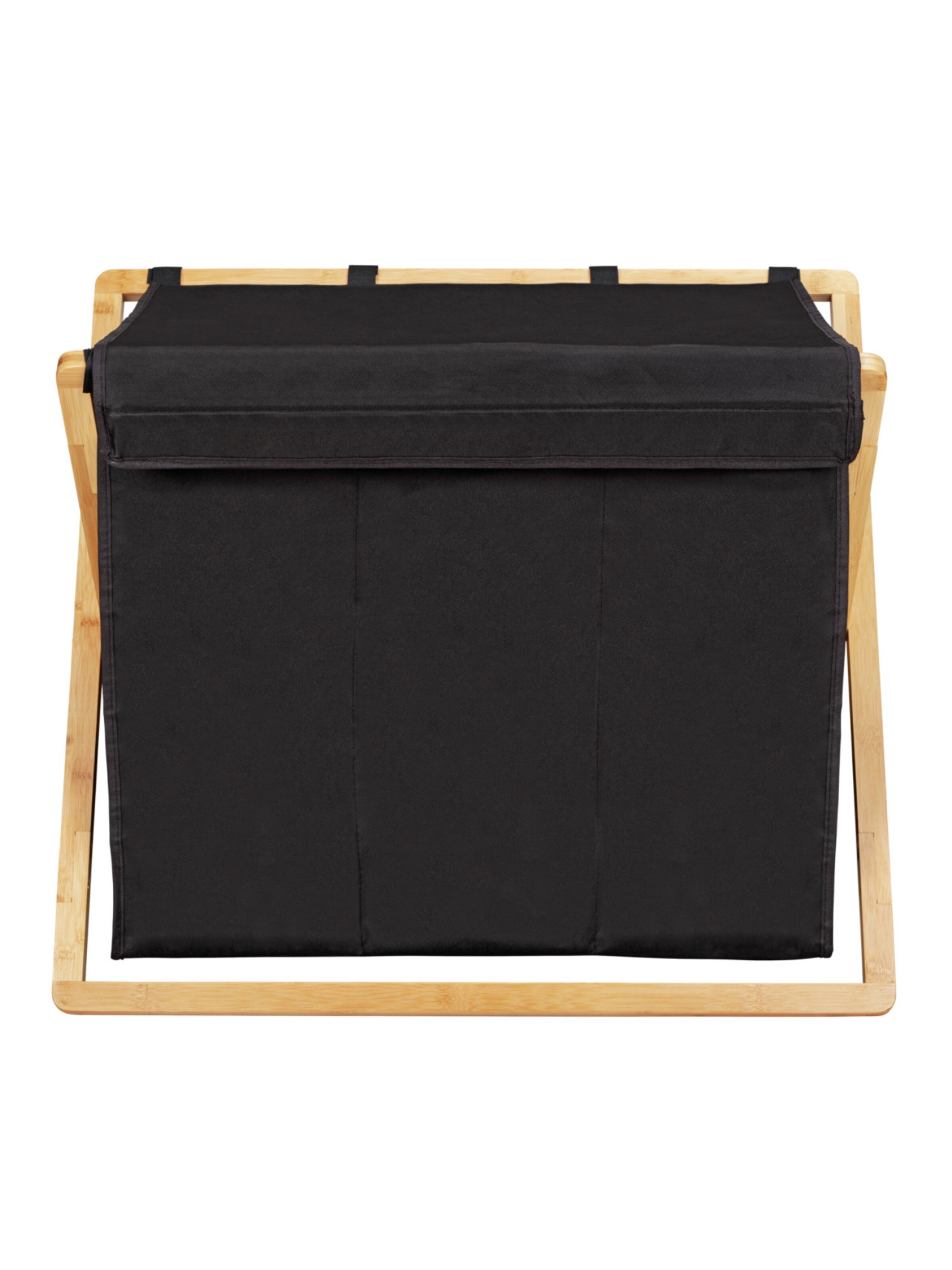 Wenko Wäschebehälter 'Trio Ecori' in Schwarz