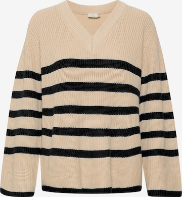 Pull-over Kaffe en beige : devant