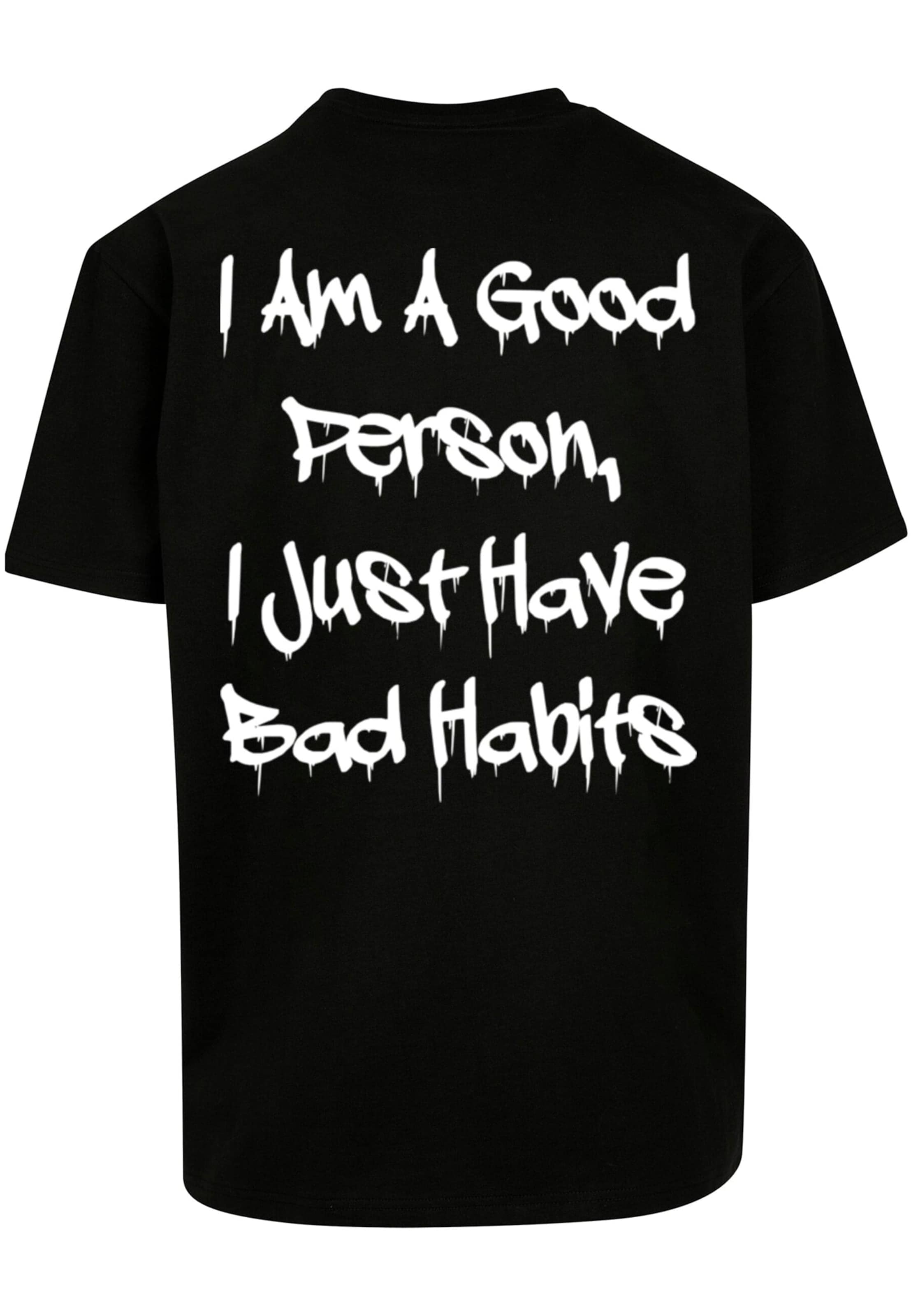 Merchcode Shirt 'Bad Habits' in Black