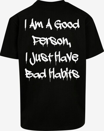 Merchcode Shirt 'Bad Habits' in Schwarz