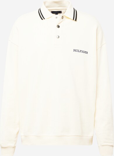 TOMMY HILFIGER Sweatshirt em ecru / preto, Vista do produto