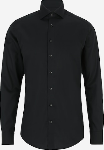 Bruun & Stengade Regular fit Button Up Shirt 'Miles' in Black: front