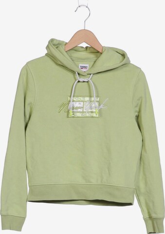 Tommy Jeans Sweatshirt & Zip-Up Hoodie in XS in Green: front