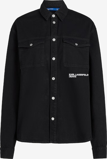 Demisezoninė striukė iš KARL LAGERFELD JEANS, spalva – juoda / balta, Prekių apžvalga