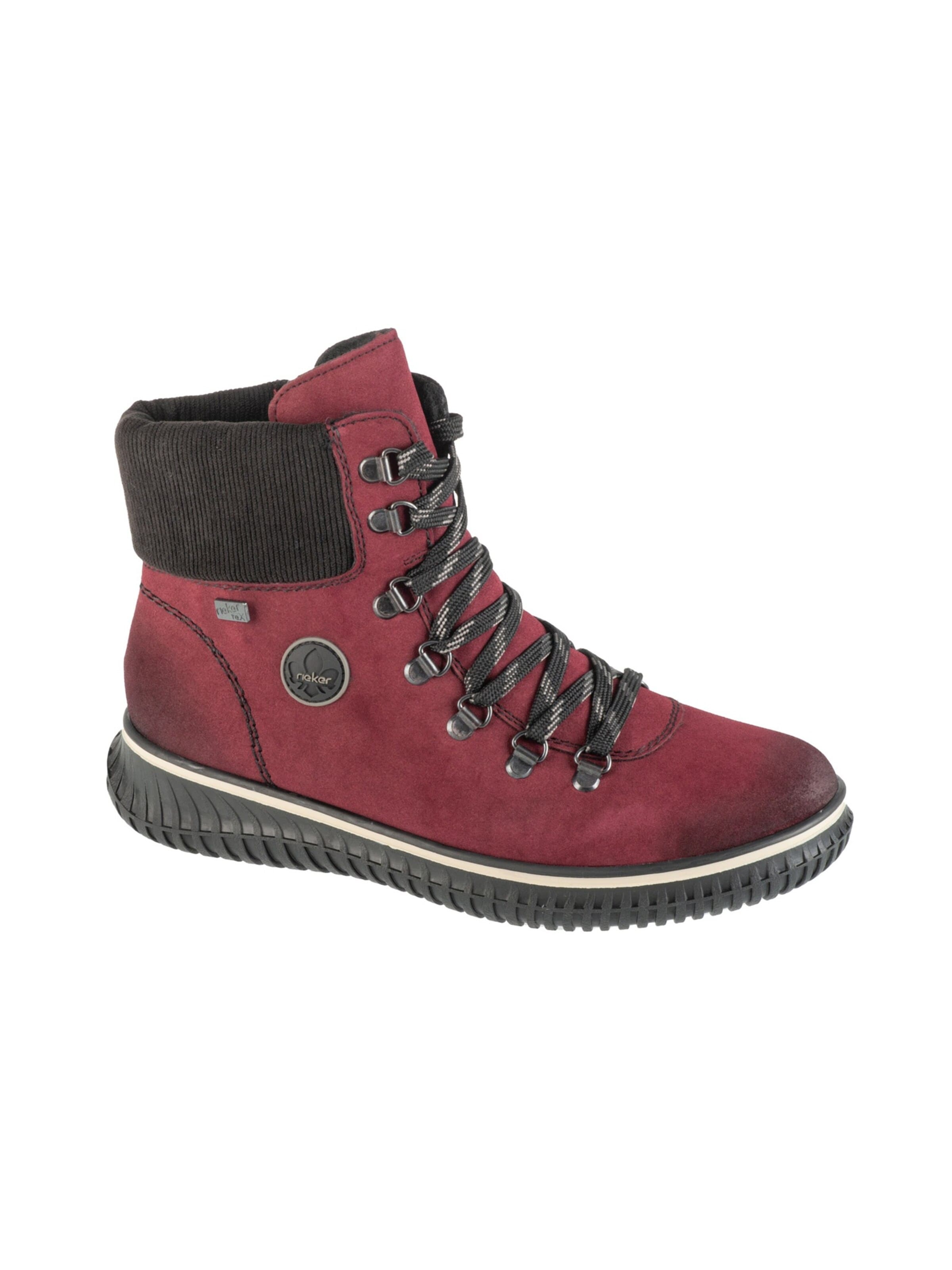 Rieker Bottes à lacets '74247' en 36 en rouge foncé, Vue avec produit